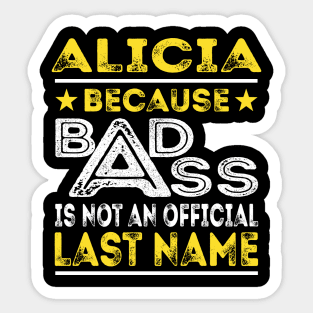 ALICIA Sticker